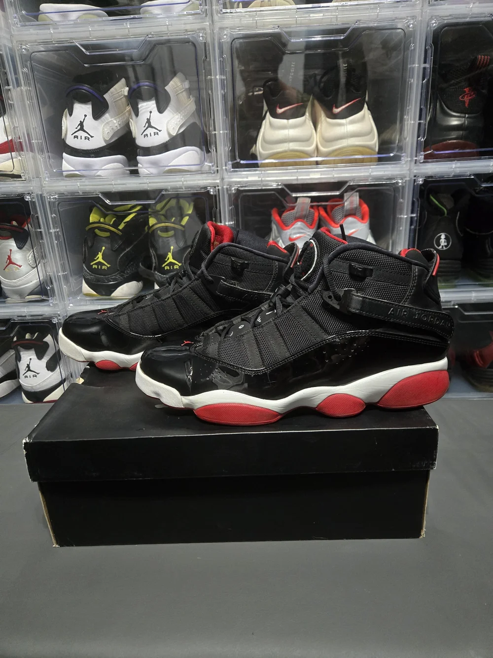 Mens Nike Air Jordan 6 Rings (Size 11) Black & Red